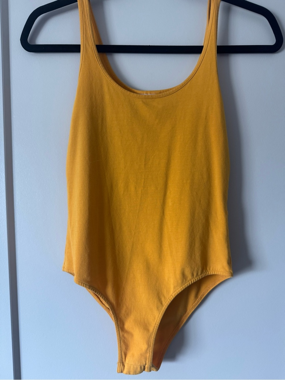 Abound Mustard Yellow Scoop Neck Women's Bodysuit